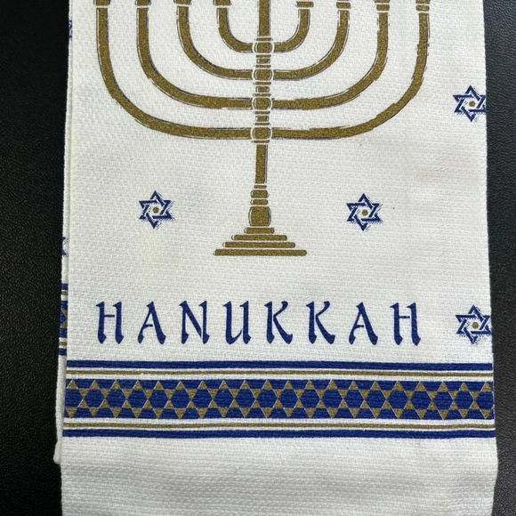 Hanukkah Tree Menorah Star Of David Cotton Dish Tea Towel Kay Dee - Picture 5 of 10